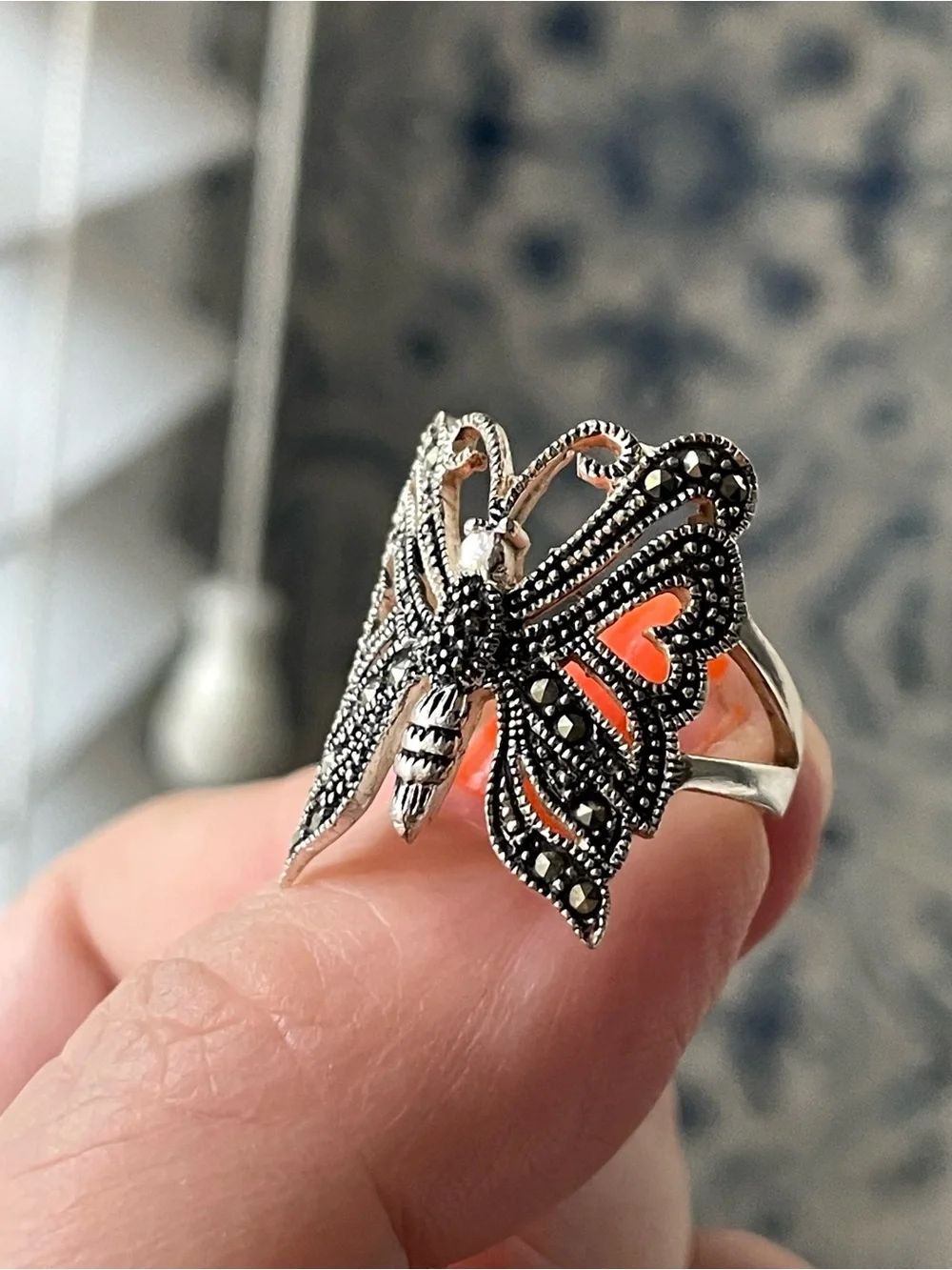 Vintage silver metal